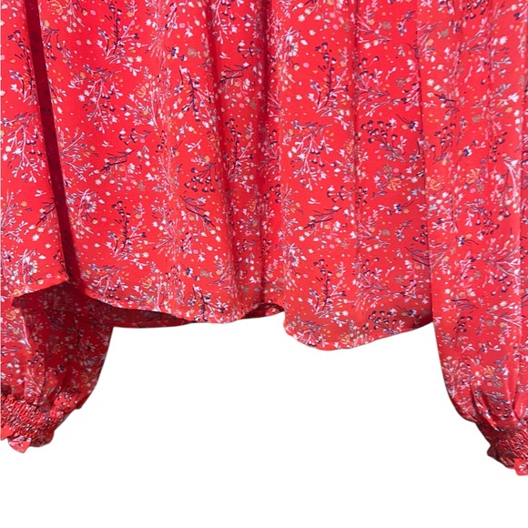 Fate High neck floral smocked balloon sleeve blouse - Picture 6 of 12